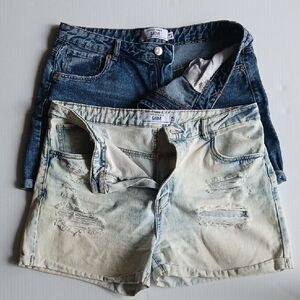 REFUGE MOM Denim Shorts Set in Blue and Light Wash SIZE 13
